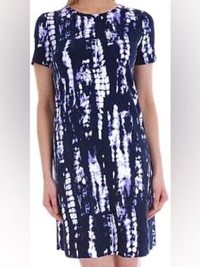 ELLEN TRACY Ladies' Pima Cotton casual Dress Tie Dye size small